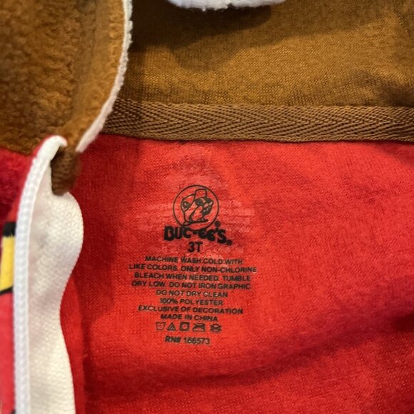 Size 3T Kids Buc-ee's Beaver One Piece Halloween Costume Pajamas Zip Souvenir - Picture 3 of 4